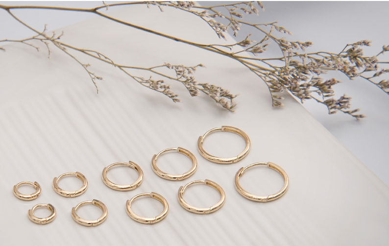 [당일발송] 미니골드 14K 베이직 링귀걸이 (8mm 10mm 12mm 14mm 16mm) ECPM4017 ECPM4018 ECPM4019 ECPM4020 ECPM4021