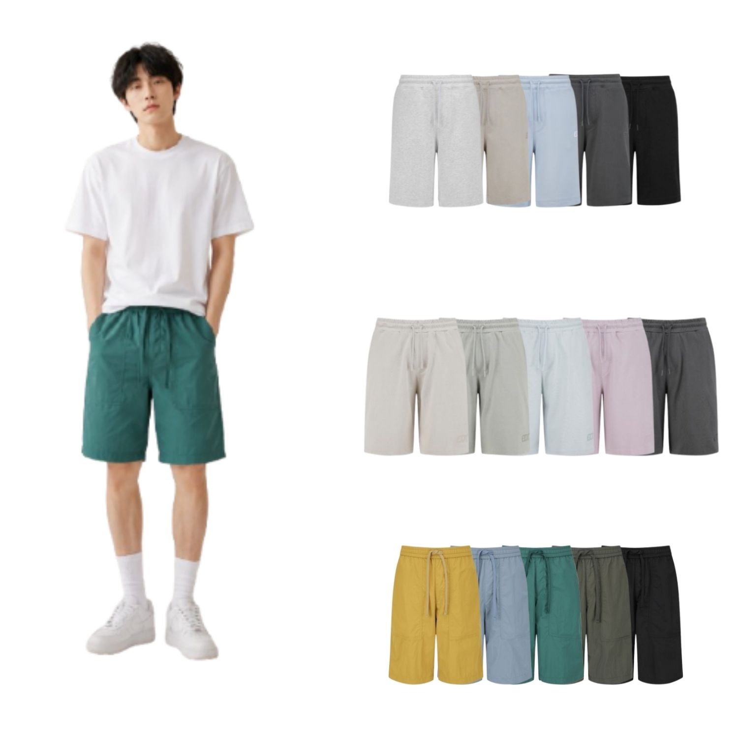 [정상가 59,000원]남성 로고 하프팬츠 15종 NEF5PH1901 NEF5PH1902 NEF5PH1903