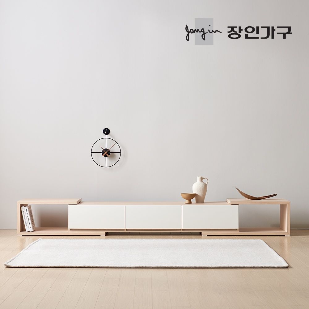 (지정일배송/전국무료) 장인가구 피오레 E0 확장형 서랍 TV 거실장 티비장 티비다이 1600-2700