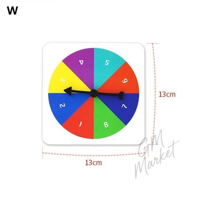 [오늘출발] 숫자 게임 돌림판 룰렛 보드게임 소품 양면 사용 가능 교육용 도구 다용도 파티용품