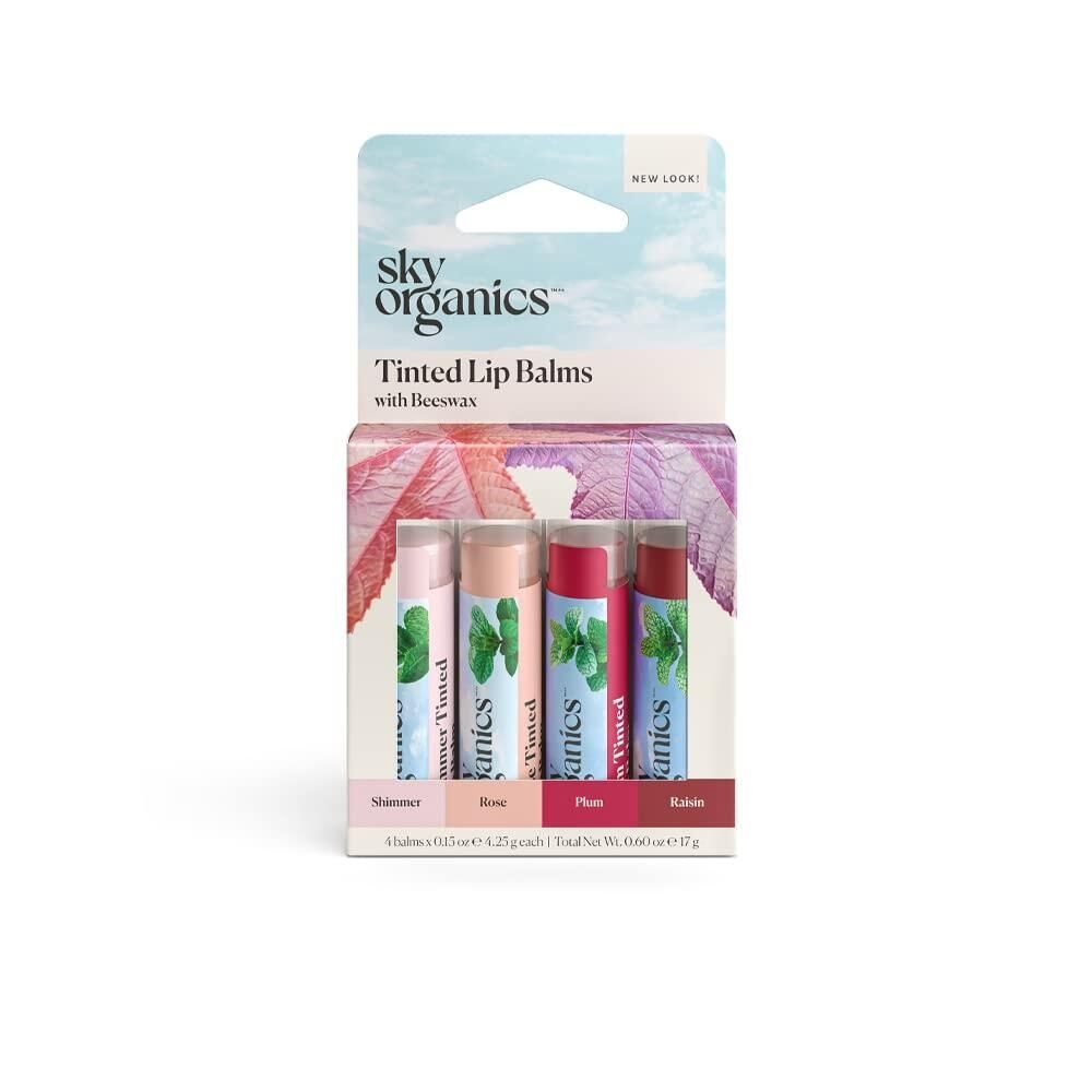 스카이 오가닉스 [해외] Sky Organics 밀랍과 식물성 오일의 풍부한 영양 혼합물이 함유된 틴트 립밤, 수분을 가두어 색상과 광택을 더해주는
