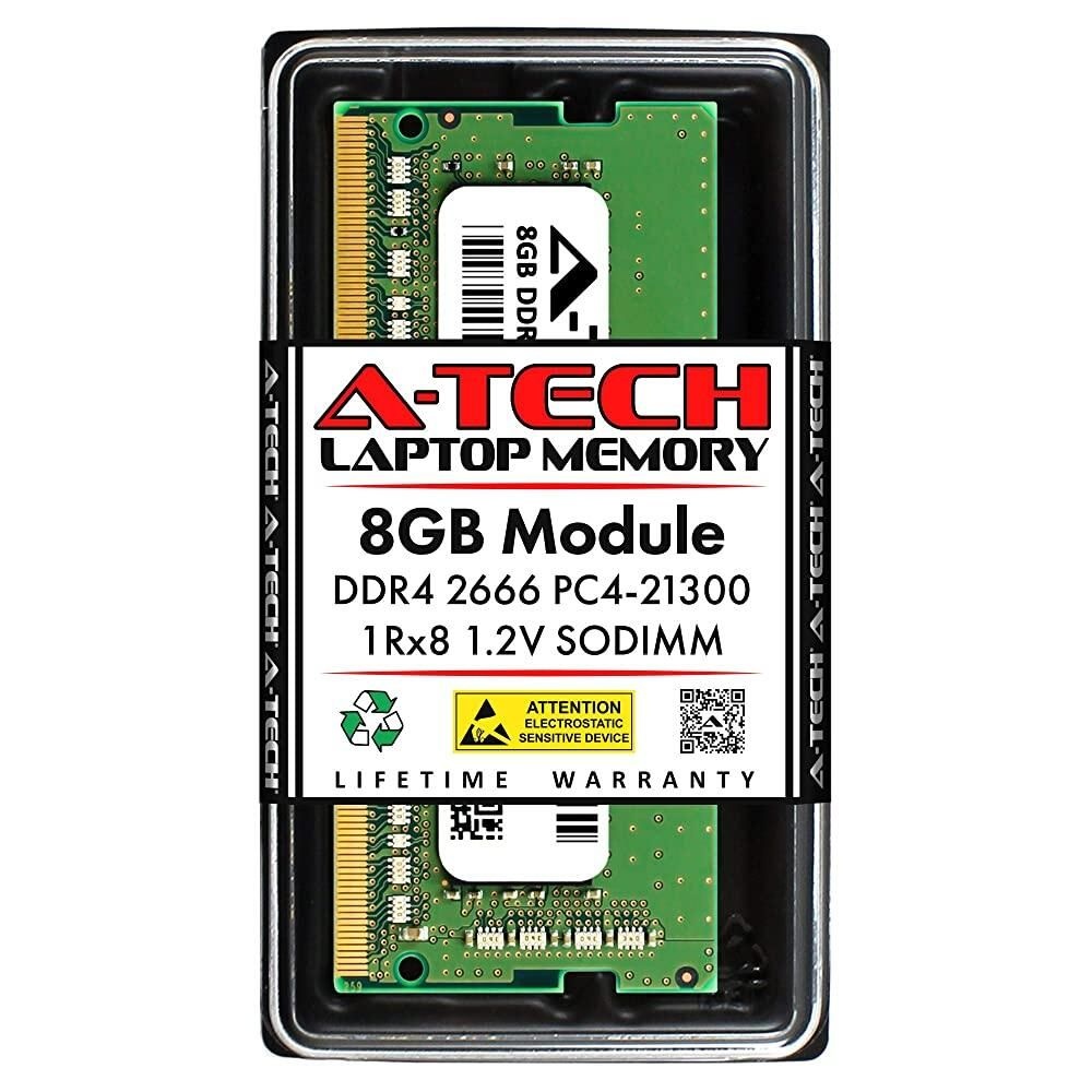 [해외] 0244342 A-Tech 삼성 M471A1K43CB1-CTD용 8GB RAM 교체품 | DDR4 2666MHz PC4-21300 1Rx8 1.2V SODIMM 260핀 메모리 모듈