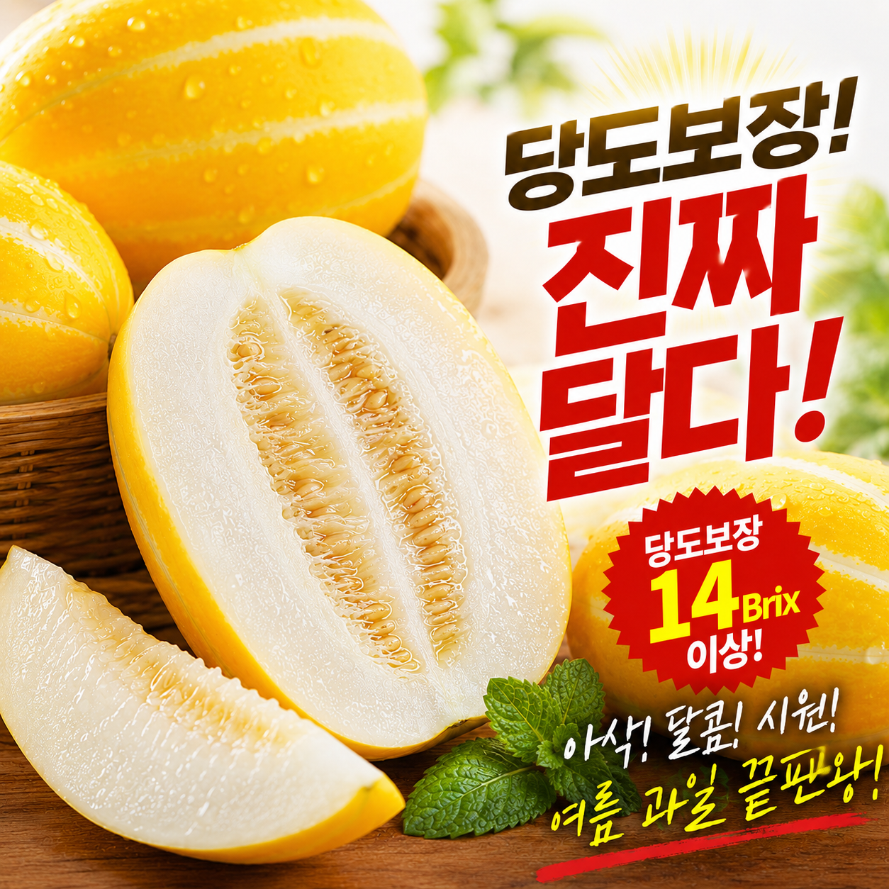 [온누리상품] 고당도 성주 참외 (가정용) 2kg 3kg 5kg