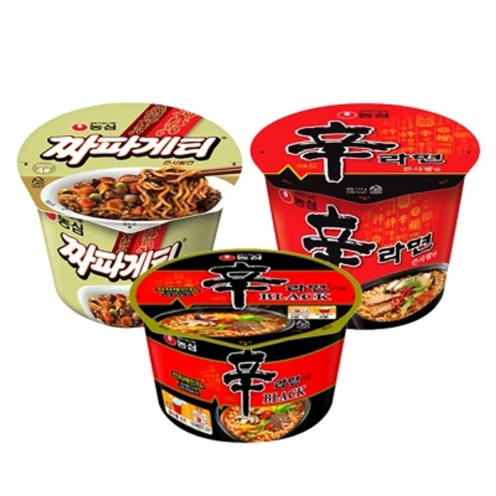 농심 큰컵 12컵 (짜파게티4컵+신라면블랙4컵+신라면4