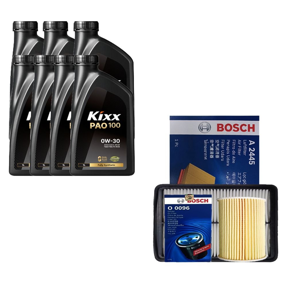 킥스 맥스크루즈 2.2 디젤 킥스 PAO100 0W30 7L 엔진오일 보쉬 필터 세트
