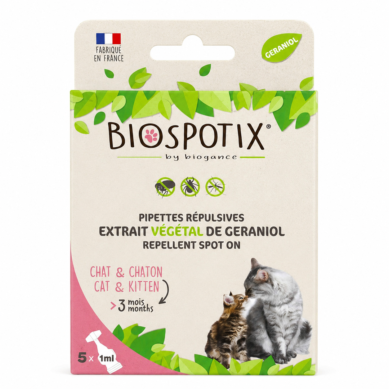 바이오강스 바이오스파틱스 스팟온 고양이용 5ml (1ml x 5p) (1개)