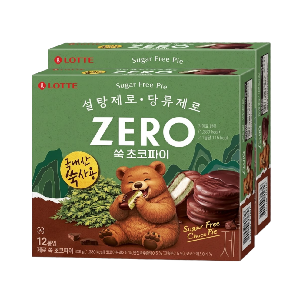 롯데리아 롯데 ZERO 쑥 초코파이 336g x 2개