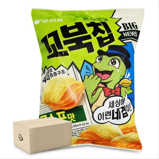 바삭한 콘스프맛 꼬북칩 스낵 과자 120gx14개 1박스 어린이 소풍 사무실 탕비실 간식 안주