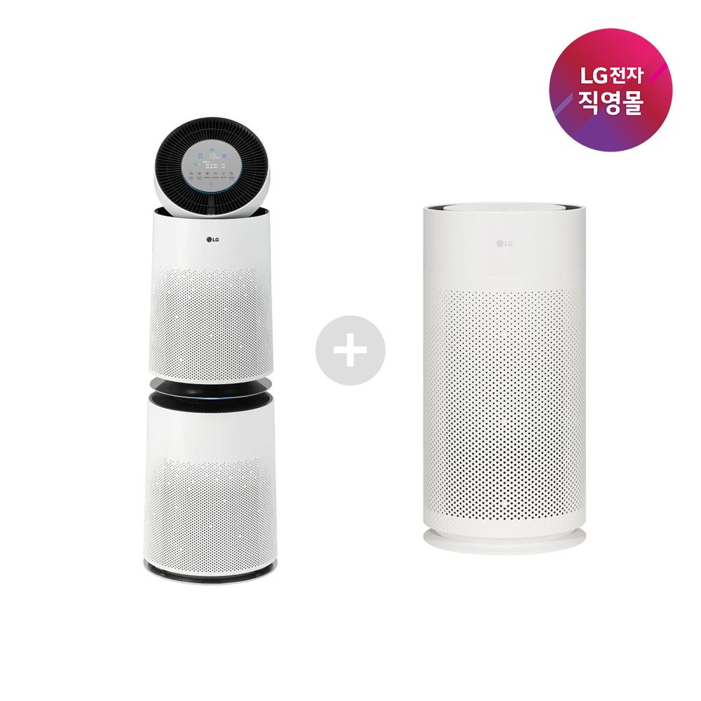 LG전자 [LG전자 직영] 세트상품 AS285DWWA+AS105GWJC (공기청정기+공기청정기)
