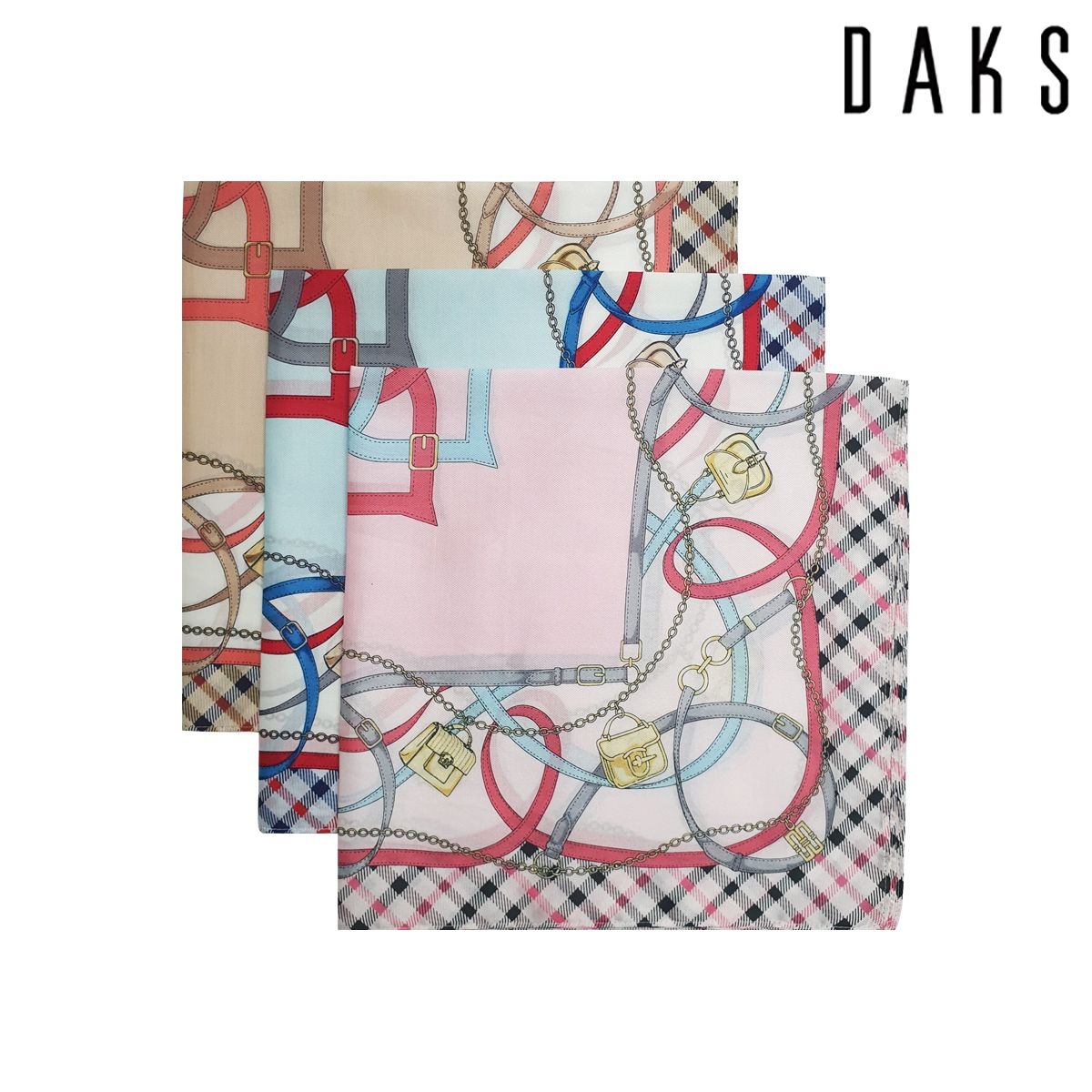 [롯데백화점] 닥스 면실크 쁘띠 손수건 DYS1501
