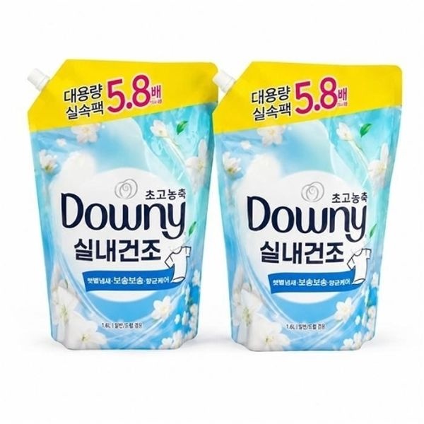 DOWNY 엑스퍼트 실내건조 프레시 클린 섬유유연제 리필 4.1L 2개