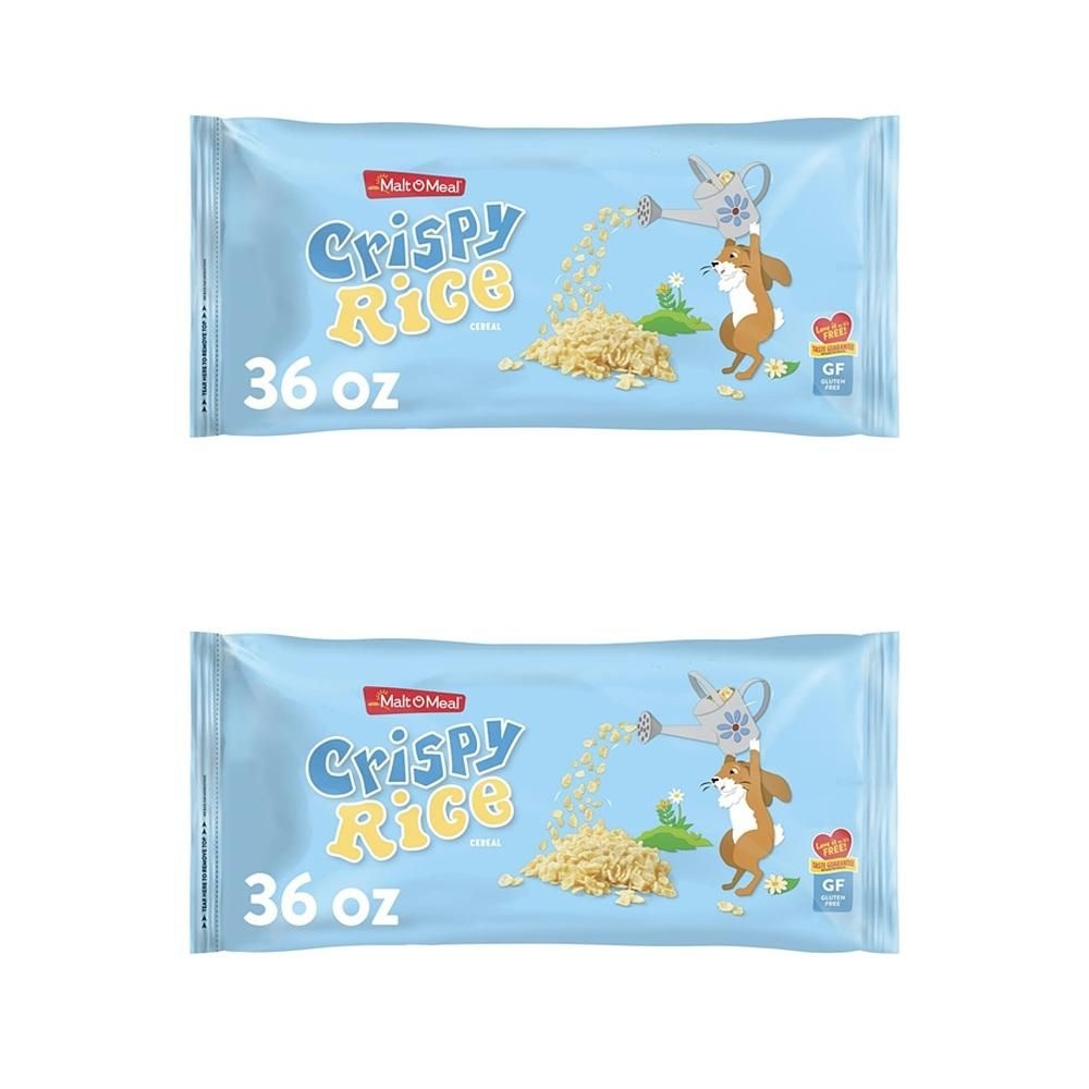 [해외] 몰트 오 밀 크리스피 라이스 시리얼 1.02kg 2팩 Malt-O-Meal Crispy Rice Cereal, Gluten Free Breakfast