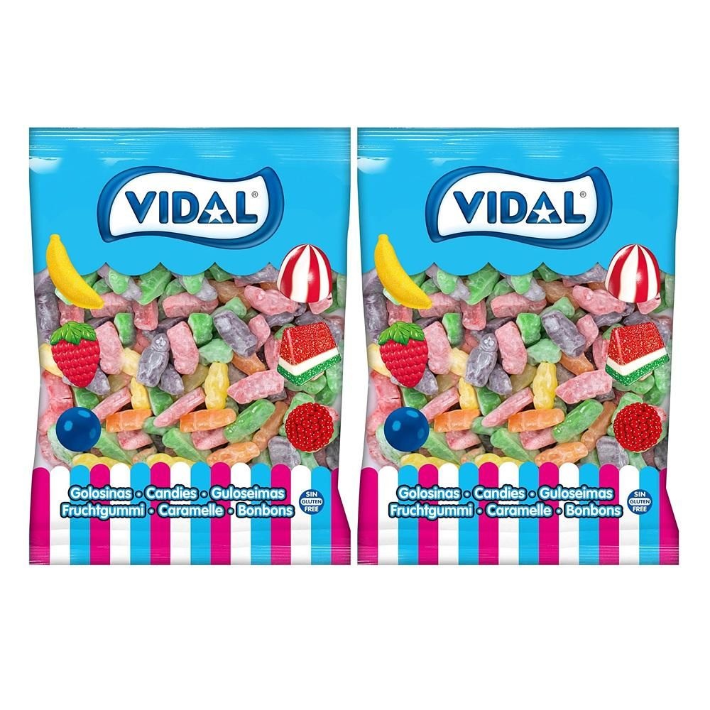 비달 [해외] 비달 젤리 베이비스 슈가 구미 캔디 후르츠 믹스 1kg 2팩 Vidal Jelly Babies Sugar Gummy Candy, Fruit Mi