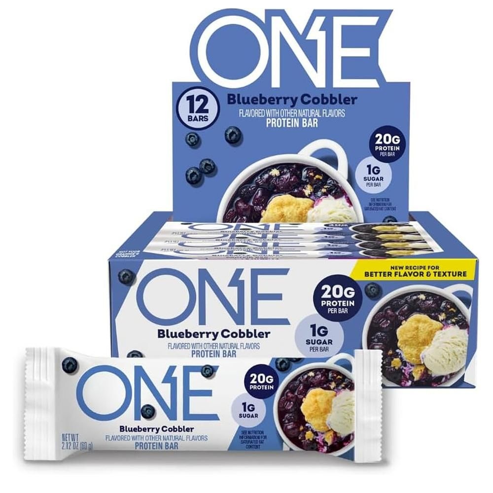 원 프로틴 바 블루베리 코블러 60g 12개입 ONE Protein Bars, Blueberry Cobbler, Gluten Free with 20g