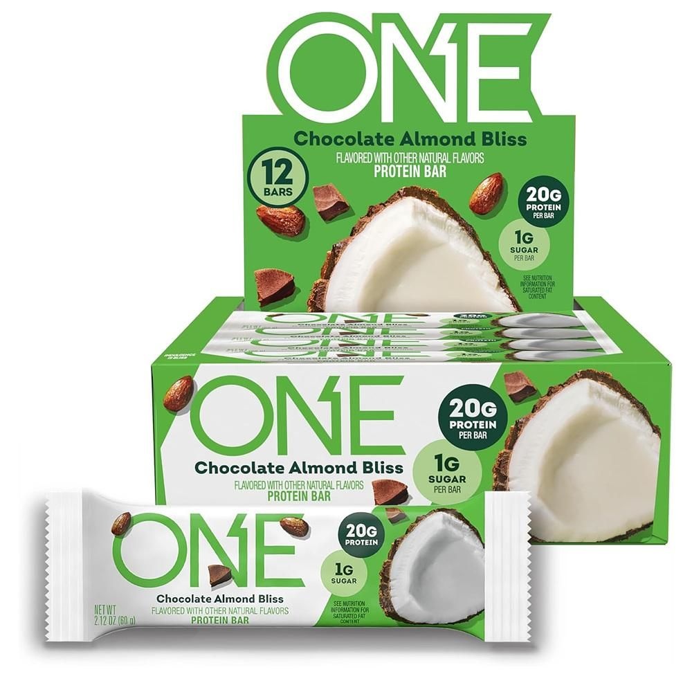 [온세일]원 프로틴 바 초콜릿 아몬드 블리스 60g 12개입 ONE Protein Bars, Chocolate Almond Bliss, Gluten Free