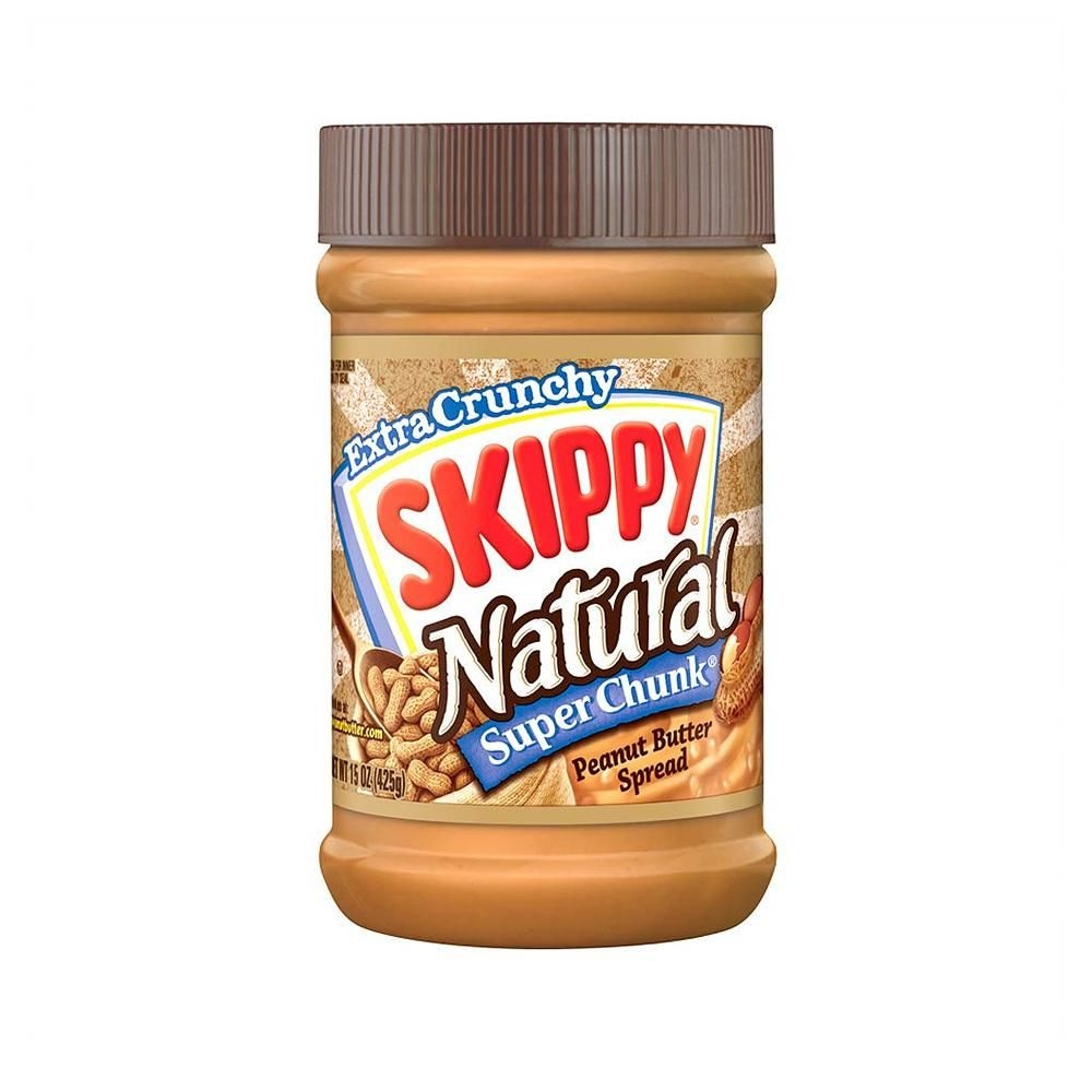 [온세일]Skippy 네추럴 피넛 버터 425g 1팩 Skippy Natural Peanut Butter, Super Chunky, 15 oz