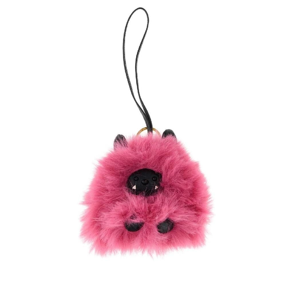 엠씨엠 [X45]엠씨엠 MXZGSTA15 PK Pink leather and fur key ring 여성 키홀더 키링 백참 열쇠고리