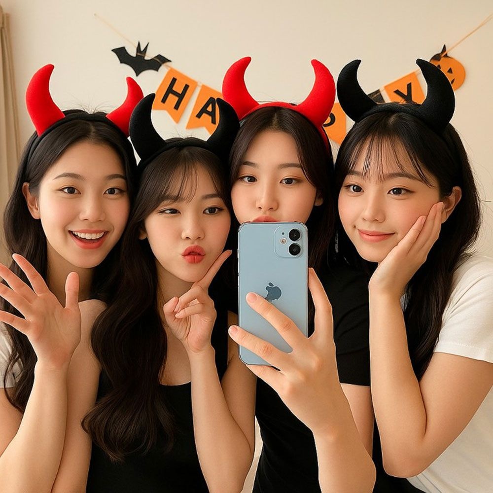 큰손할인 협력사 악마뿔 머리띠 할로윈 코스프레 파티소품 이벤트행사 사진촬영 분장소품 연말파티 2컬러