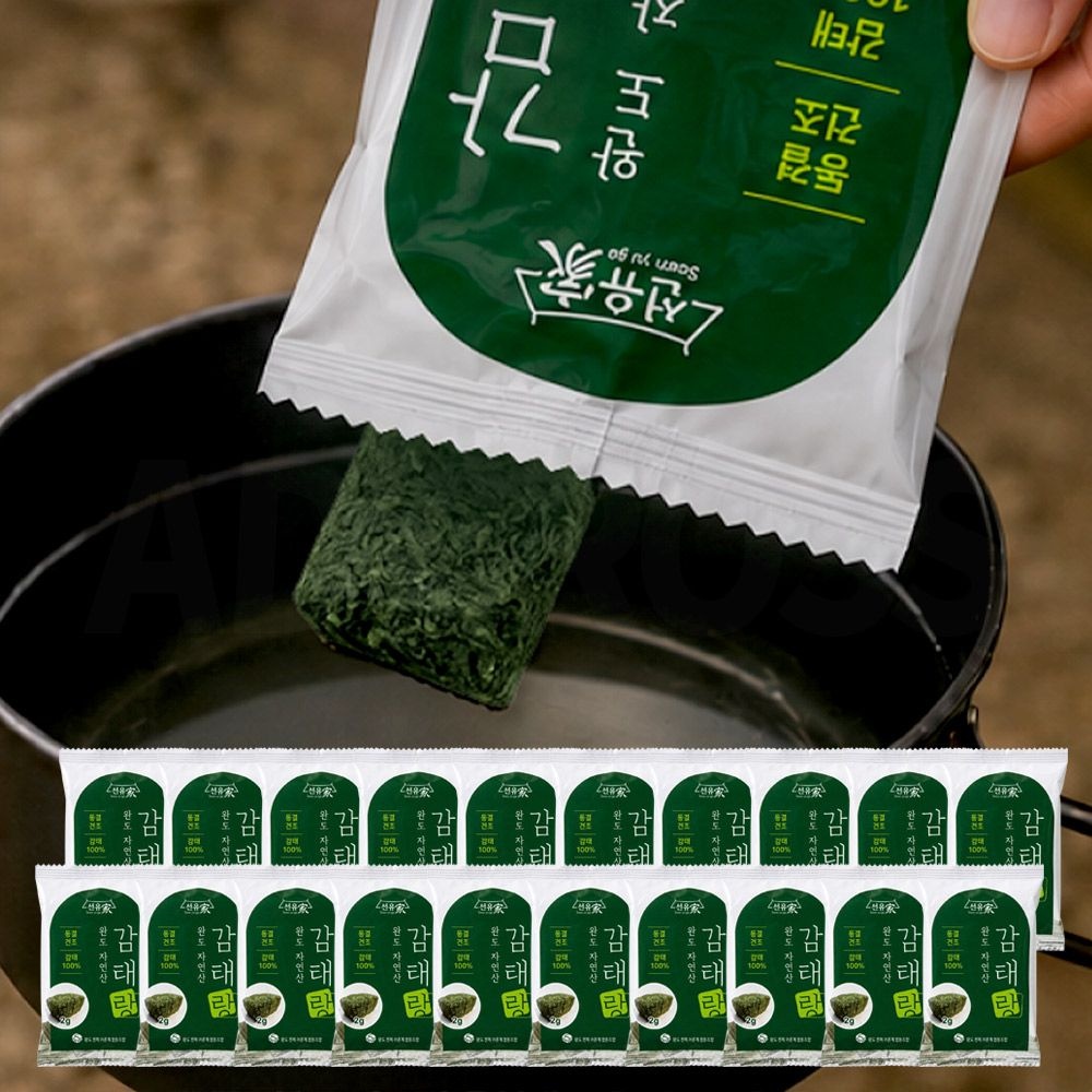 선유가 완도 자연산 감태랑 동결 건조 감태 국 죽 파스타 라면 개별 포장 말린 감태 블럭 큐브