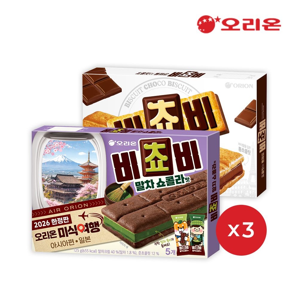 [롯데온] 비쵸비 초코 3개 + 비쵸비 말차 3개