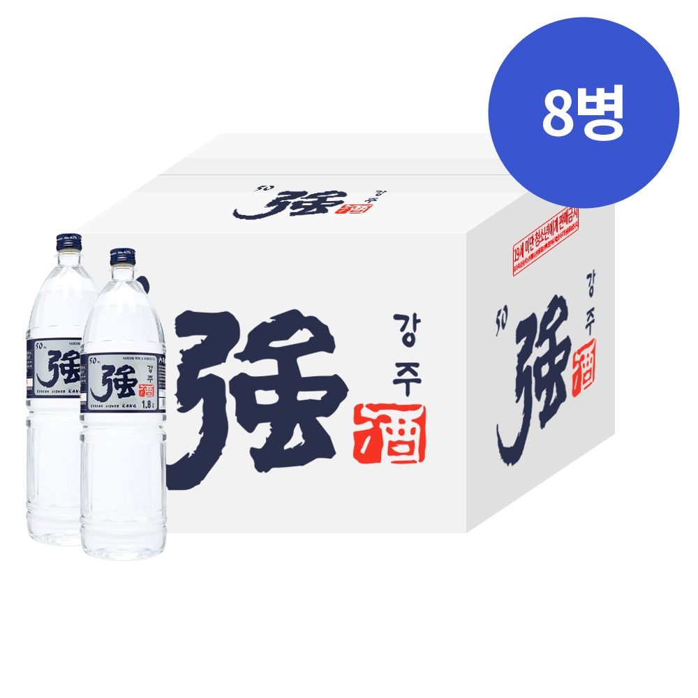 내국양조 담금주 강주 50도 1800ml x8병 박스상품 야관문 매실 복숭아