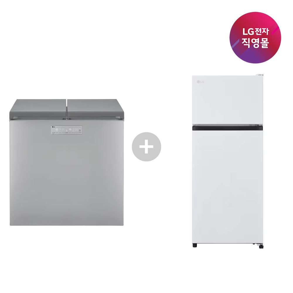 LG전자 [LG전자 직영] LG 김치냉장고+일반냉장고 세트모델 K225SS131+B124W14