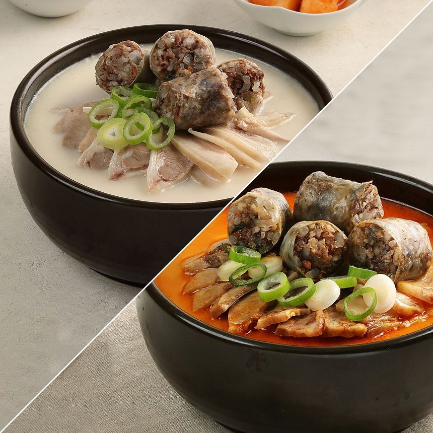 [온누리상품] 신의주 찹쌀 순대국 6팩 반반[오리지날3+담백한맛3]