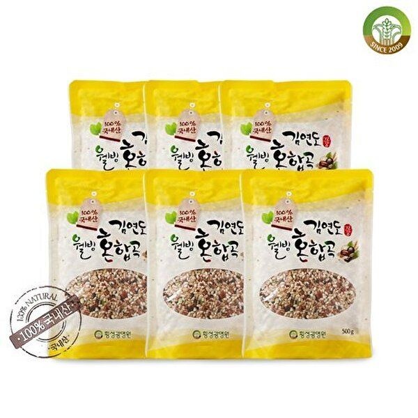 김연도 최적비율 국내산 혼합곡 3kg / 500g 소포장