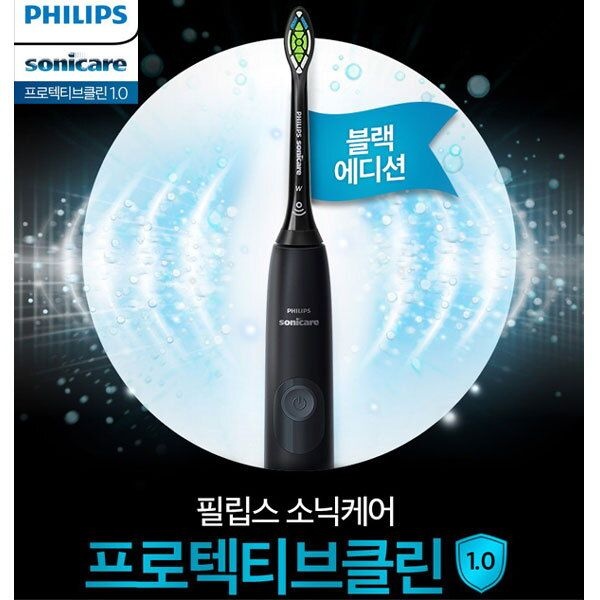 필립스코리아 필립스 [필립스] 소닉케어 프로텍티브클린 4300 전동칫솔 블랙  HX6414/01