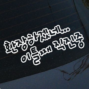텐바이텐 [뭉키데코]라이프스티커_초보운전 이틀째 직진중