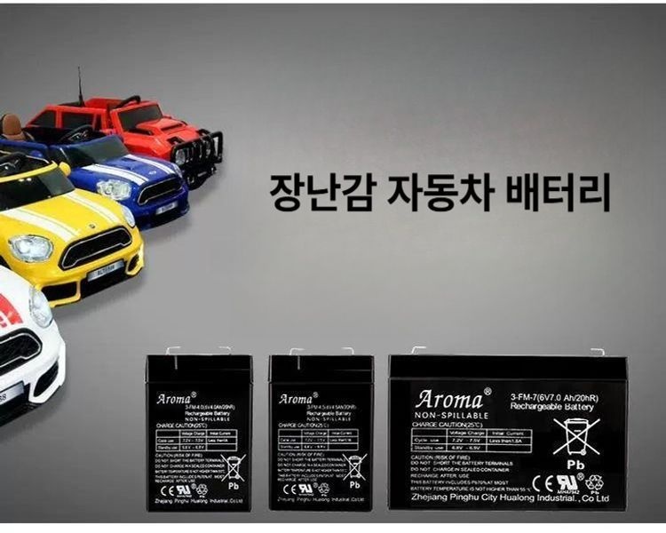 FM 6V4 5Ah20hR 전동차 전기자동차 화룽 6V4AH 배터리 6V 5AH