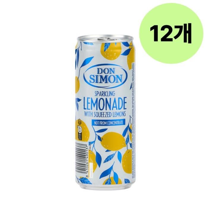 돈시몬 스파클링 에이드 레몬 탄산 음료 330ml 12개입