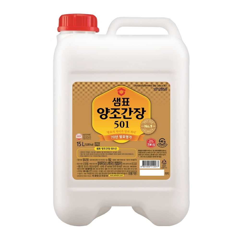 비제이마켓 식당대용량 샘표 양조간장501S 15L 말통간장 간장소스 식자재 분식집소스