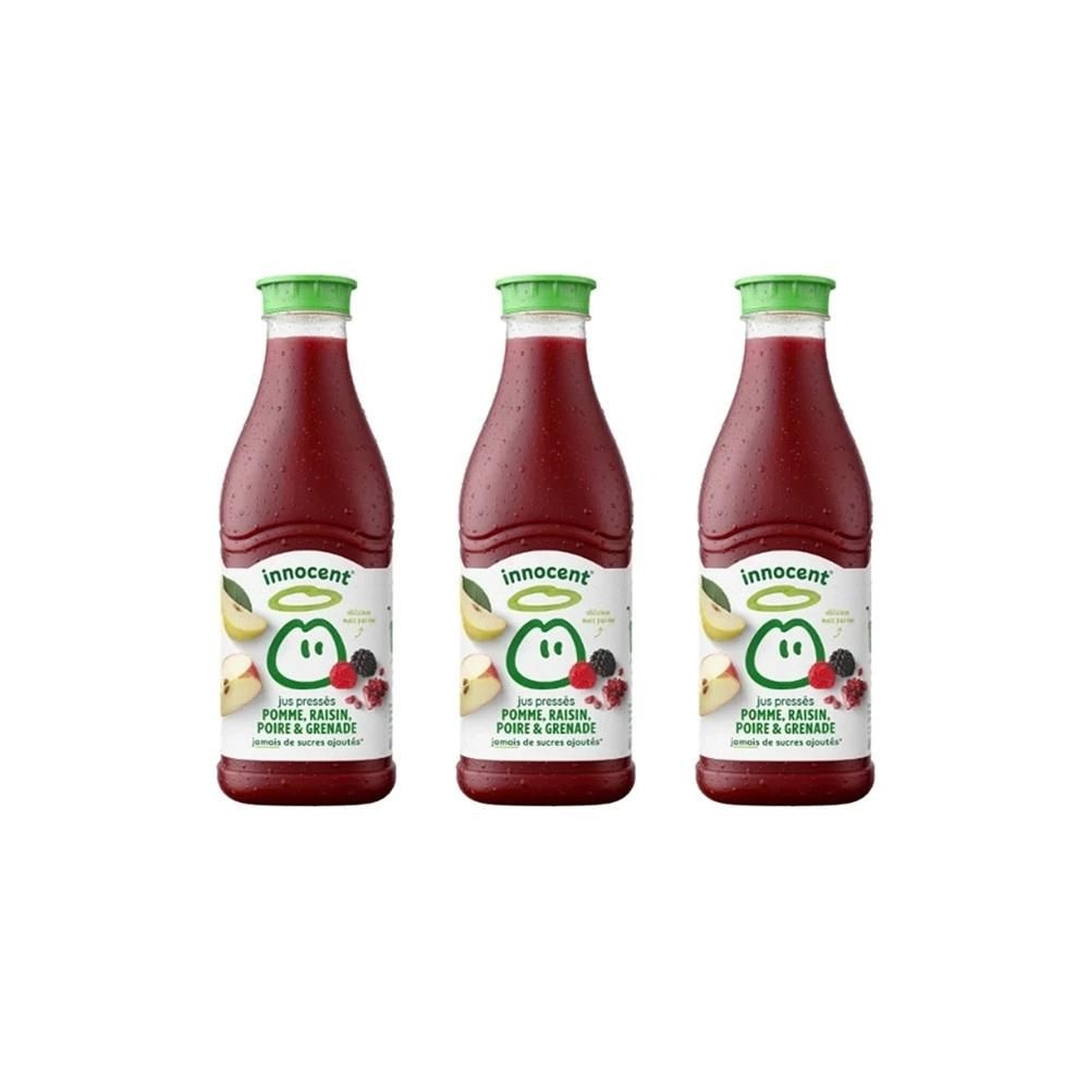 [해외] 이노센트 애플 그레이프 피어 석류 주스 750ml 3팩 INNOCENT multifruit juice of apple, grape, pear