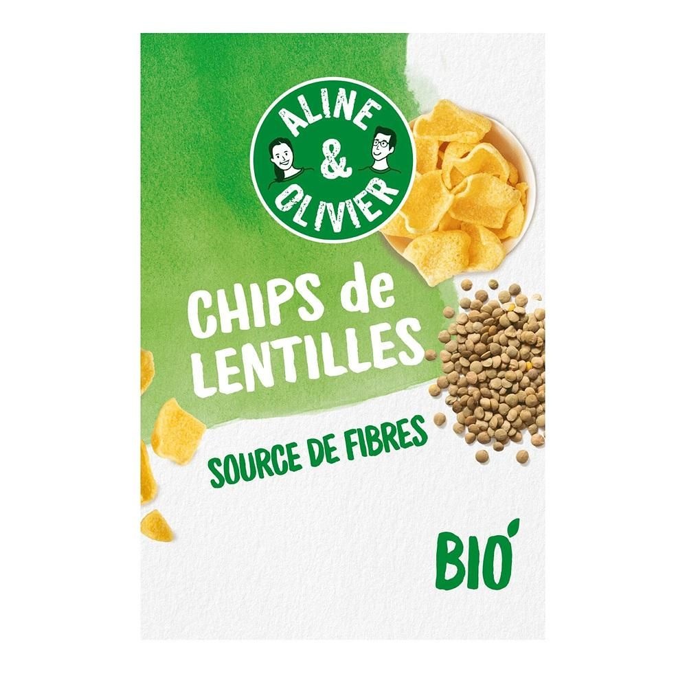 [해외] ALINE & OLIVIER 렌틸 칩스 65g 4팩 ALINE & OLIVIER organic lentil chips
