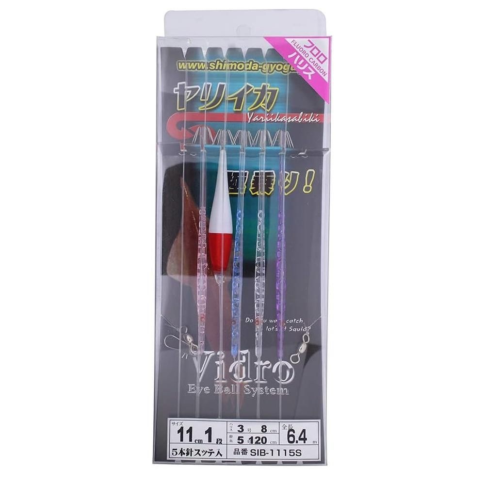 Shimoda [해외] Shimoda 피싱 기어 SIB-1115S 11cm 5개입 1팩 Shimoda Fishing Gear SIB-1115S Spear Squid Sabiki Vidro