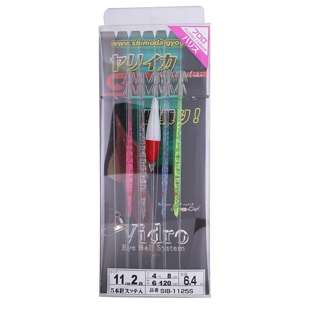 Shimoda [해외] Shimoda 피싱기어 SIB-1117 11cm 7개입 1팩 Shimoda Fishing Gear SIB-1117 Spear Squid Sabiki Vidro