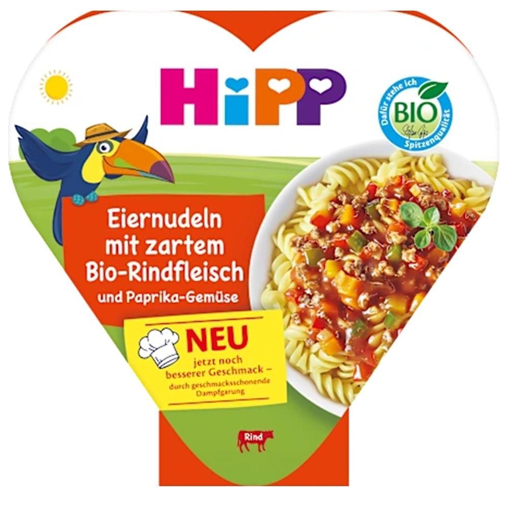 [해외] HiPP 칠드런 플레이트 250g 4팩 에그 누들 Children's Plate Egg Noodles with Bell Pepper Vegetables