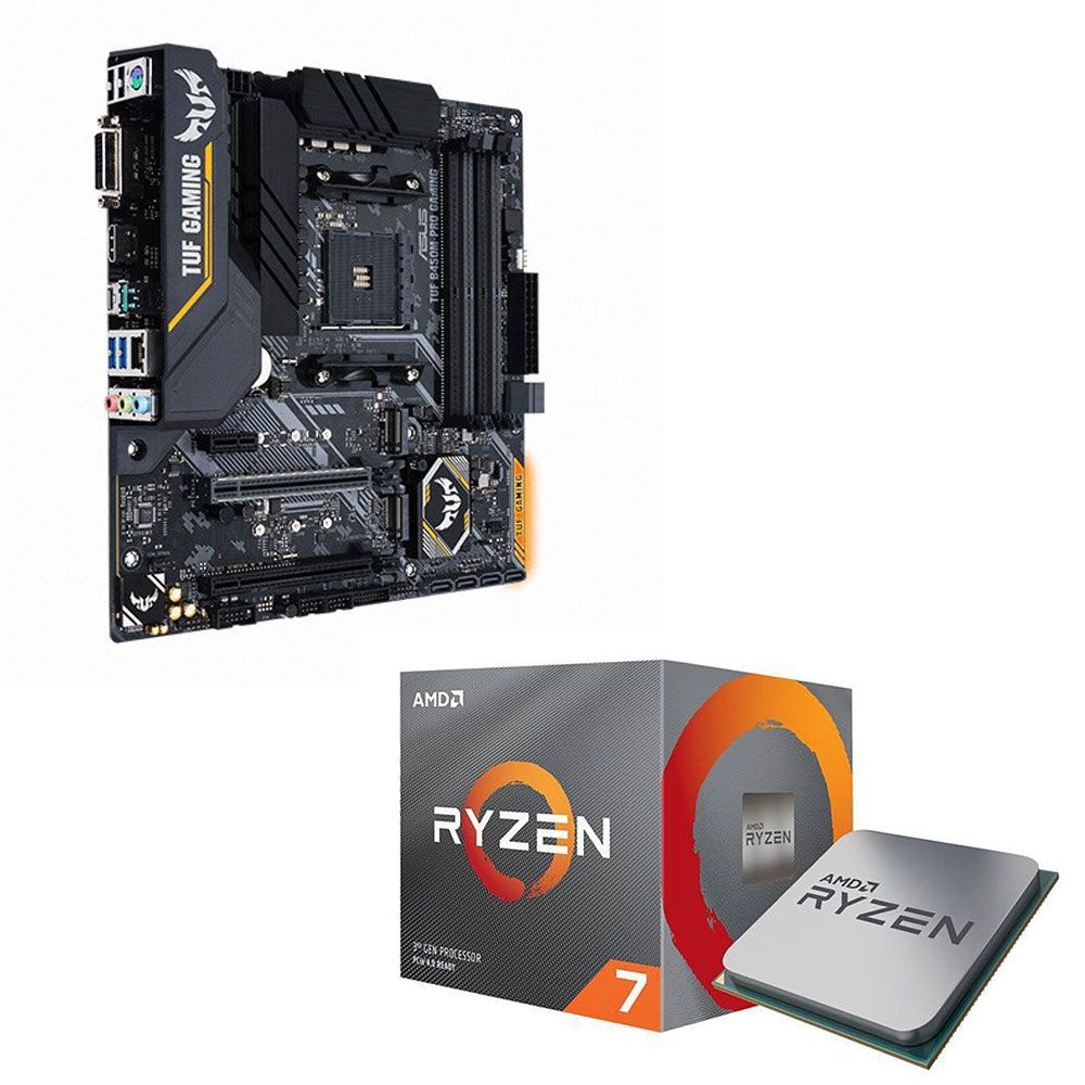 ASUS TUF B450M-PRO GAMING 메인보드+AMD Ryzen 7 3700X CPU 번들 백패널 포함