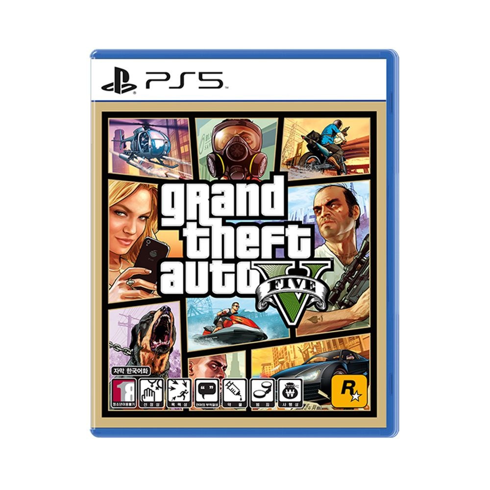 PS5 GTA5 그랜드 테프트 오토 5 한글판 게임 팩
