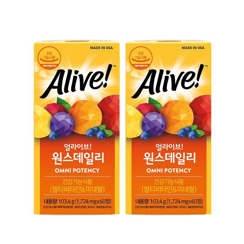 얼라이브 멀티비타민 60정 2병 / 4개월분
