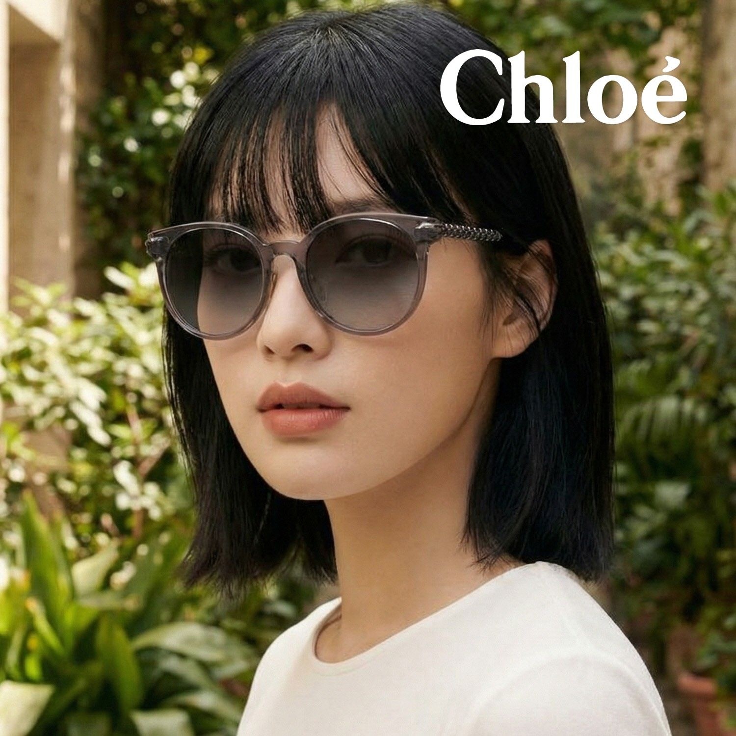 끌로에 CH0074SK 001 공식수입 라운드 뿔테 경량성 아시안핏 여성 명품선글라스