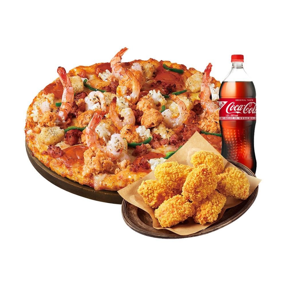 (10%할인) (오리지널)랍스터 슈림프 L + 콘 크런치 치킨 + 콜라 1.25L
