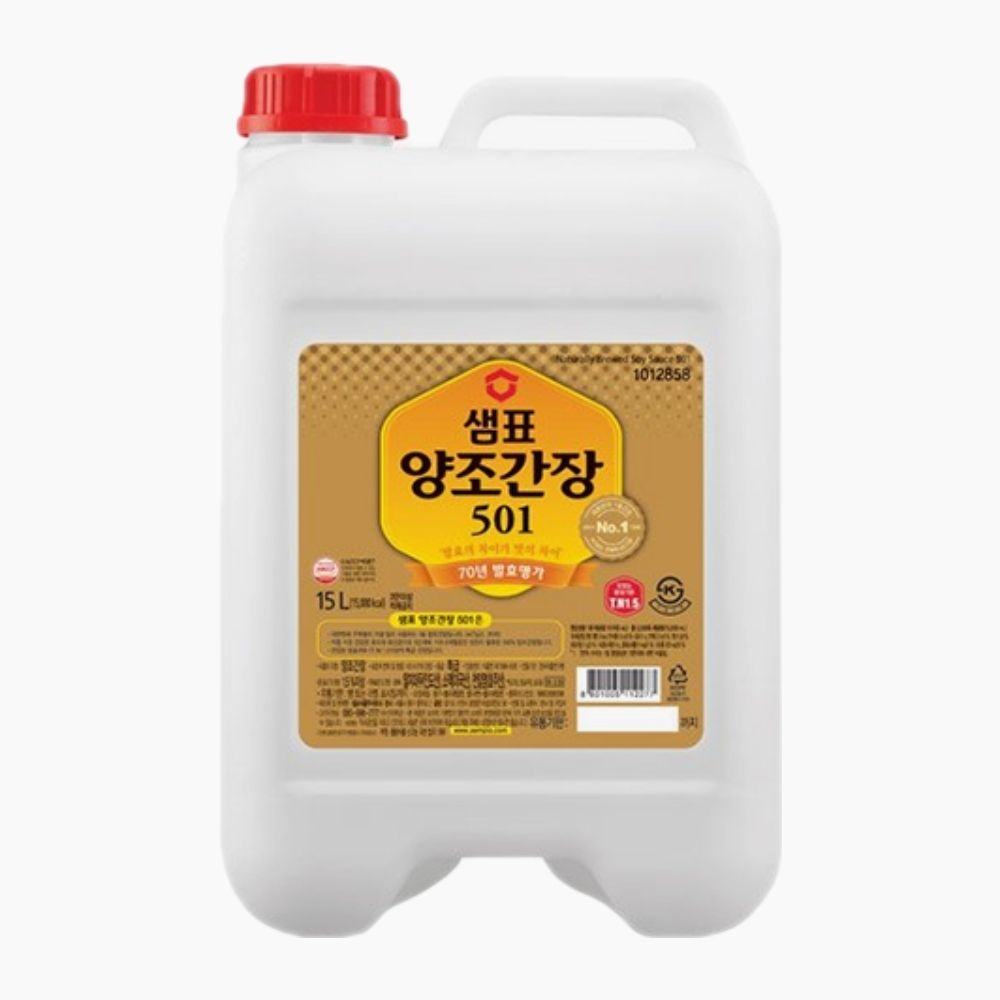 샘표 더식구 샘표 양조간장 501 15L 게장 장아찌 간장 말통