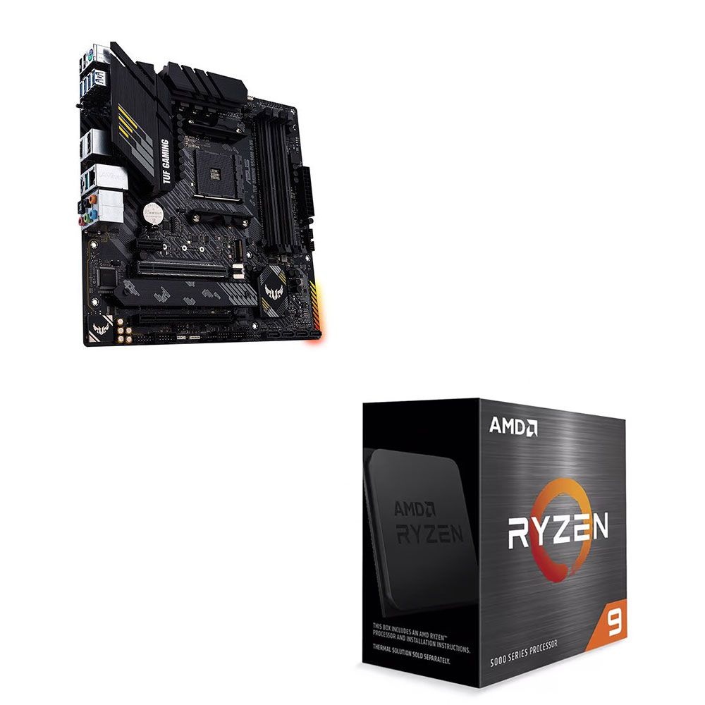 ASUS TUF GAMING B550M-PLUS 메인보드+AMD Ryzen 9 5900X CPU 번들 백패널 포함