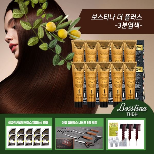보스티나 염색제+쉬젤나이프 (5종)
