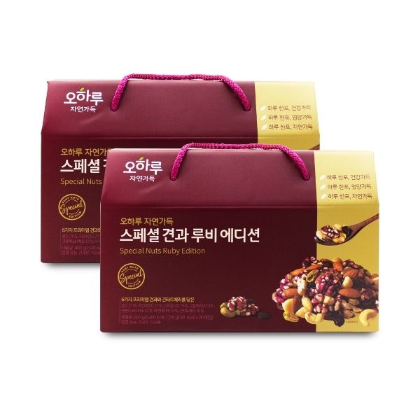 오하루 자연가득 스페셜 견과 루비 에디션 20g x 20개입 X 2박...