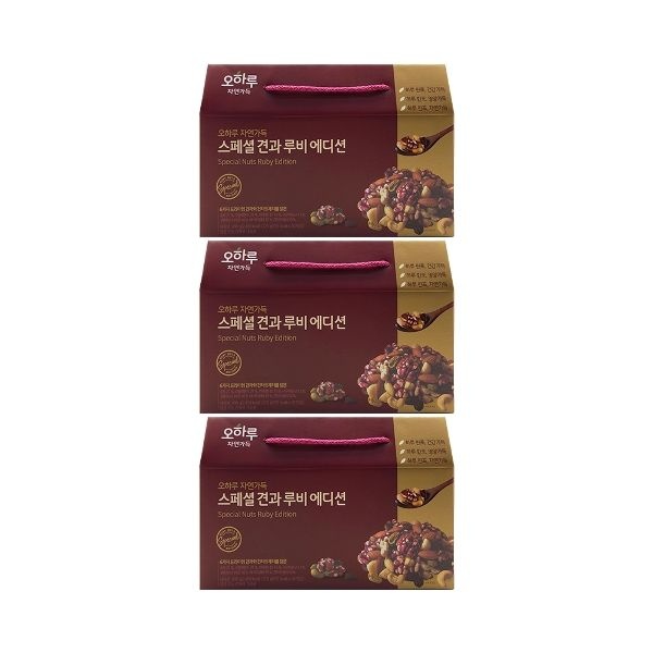 오하루 자연가득 스페셜 견과 루비에디션 20g x 20개입 x 3박스...
