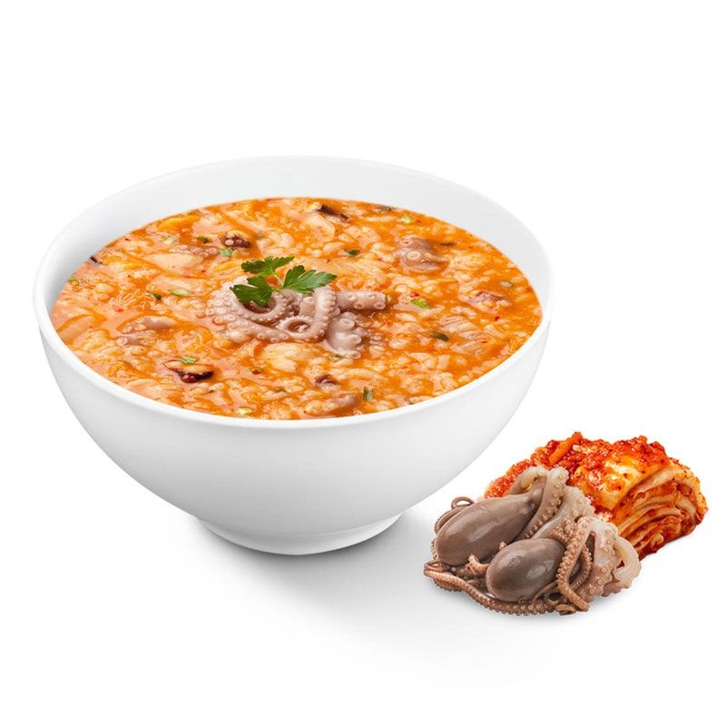 [오늘출발] 다림식품 DalimFood 시원하고 얼큰한 김치낙지죽 500g x 10팩/해장죽 캠핑 등산 운동전후 야식 간식 즉석죽