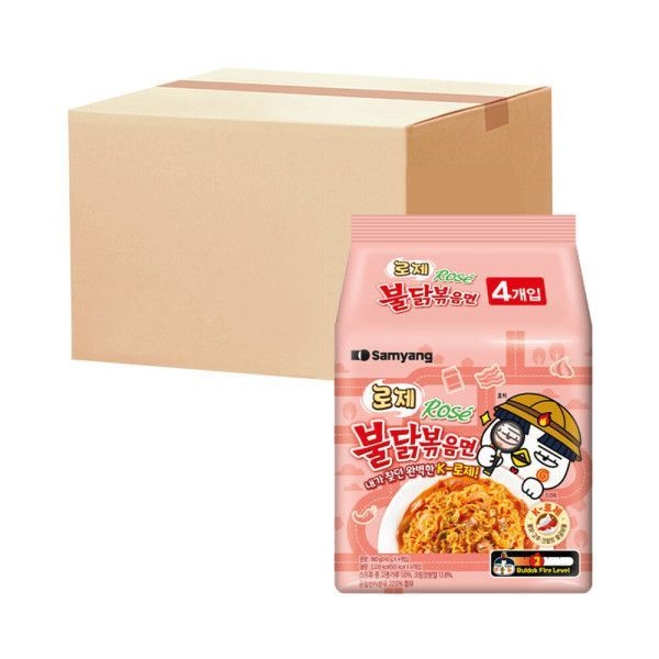 삼양 로제불닭볶음면 32입 1박스 (4입 x 8개) /멀티팩 582139